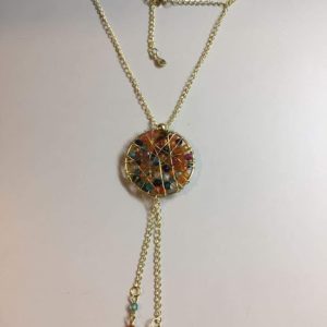 Collar Bañado en Oro con Piedras Naturales - E5187