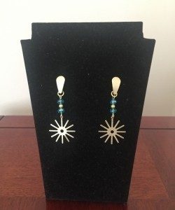 Aros Bañados en Oro con Cristales D1463