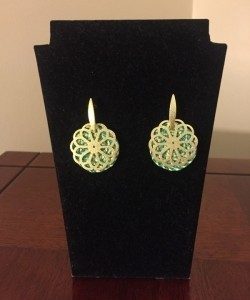 Aros de Teatina Bañados en Oro D1608