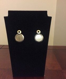 Aros Bañados en Oro con Peltre D1643