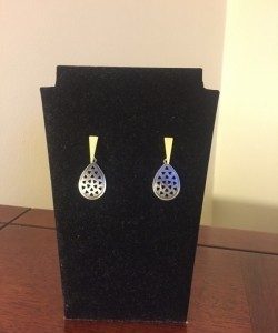Aros Bañados en Oro con Peltre D1673