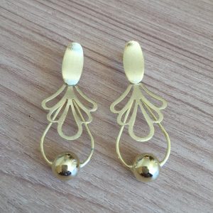 Aros bañados en Oro 5,3 Cm.