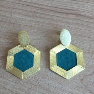 Aro bañado en Oro con Cuero D1800