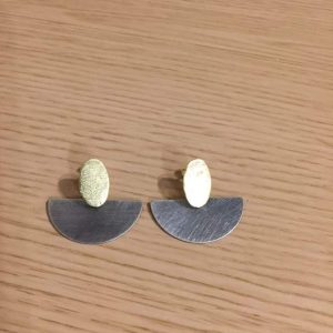 Aros Bañados en Oro con Peltre D1849