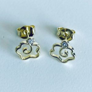 Aros Bañados en Oro con Microcircones