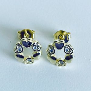 Aros Bañados en Oro con Microcircones
