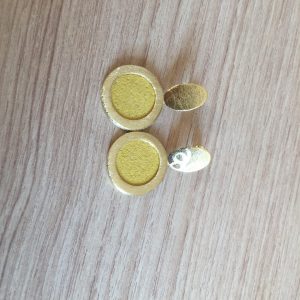 Aros Bañados en Oro con Cuero D1890