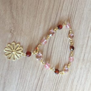 Pulsera Bañada en Oro con Piedras Naturales C3106