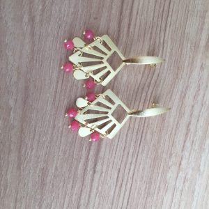 Aro Bañado en Oro con Piedras Naturales D1903