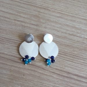 Aro Bañado en Plata con Piedra Natural D1923