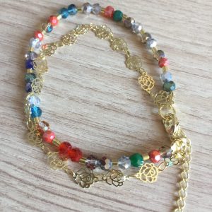 Pulsera Bañada en Oro con Cristal Checo  C 3109