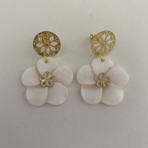 Aros de Nacar Bañados en Oro