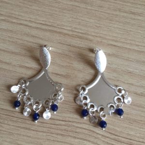 Aros Bañados en Plata con Piedras Naturales D 1993