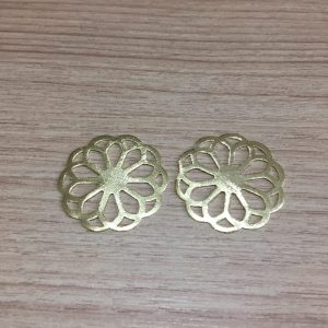 Mandala Bañada en Oro J 1054 ( par )