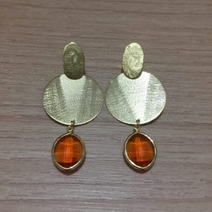 Aros Bañados en Oro con Cristal D 2075