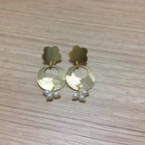 Aros Bañados en Oro con Perlas Cultivadas D 2046