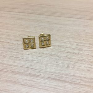 Aros Bañados en Oro con Perlas Naturales D 2085