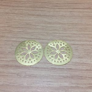 Mandala Bañada en Oro J 1055 ( Par )