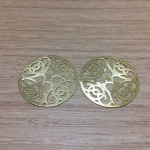 Mandala Bañada en Oro J 1058 ( Par