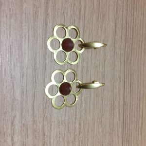 Aros Bañados en Oro con Cristal D 2118