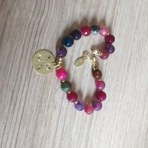 Pulsera Bañada en Oro con piedras Naturales