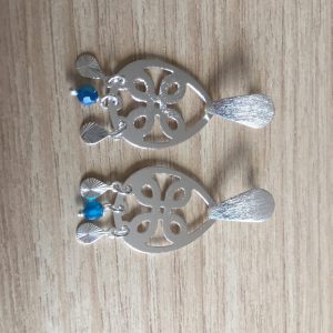 Aros Bañados en Plata con Piedras Naturales