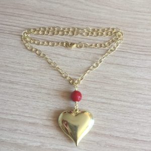 Collar Bañado en Oro con Piedra Natural