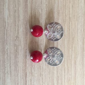 Aros Bañados en Plata con Piedra natural