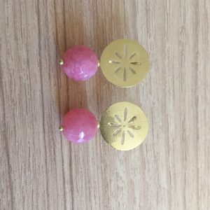 Aros Bañados en Oro con Piedras Natural