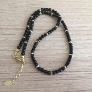 Collar Bañado en Oro con Piedras Naturales
