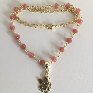 Collar Bañado en Oro con Piedras Naturales