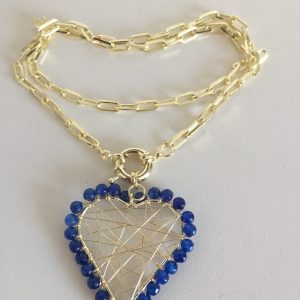 Collar Bañado en Oro con Piedras Naturales
