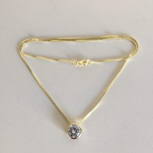 Punto de luz Circón Bañado en Oro 45 cm.