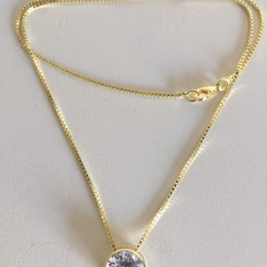 Punto de Luz Circón Bañado en Oro 45 cm