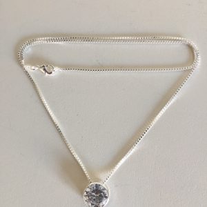 Punto de Luz Circón Bañado en Plata 45 cm