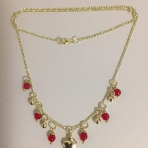 Collar Bañado en Oro con Piedras Naturales 50 cm.
