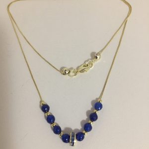 Collar Bañado en Oro con Piedras Naturales