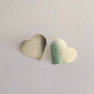 Aros Corazón Bañado en Oro