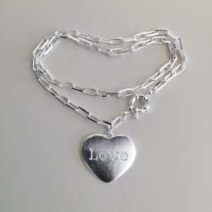 Collar Bañado en Plata 45 cm.