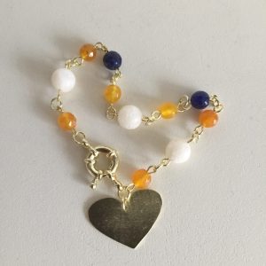 Pulsera Bañada en Oro con Piedras Naturales