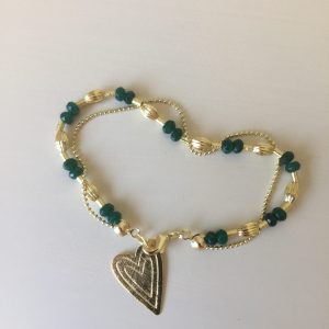 Pulsera Bañada en Oro con Piedras Naturales