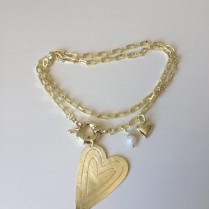 Collar Bañado en Oro con Perla