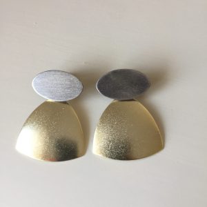 Aros Bañados en Oro, con Peltre