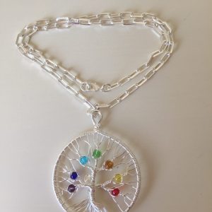 Collar Bañado en Plata con Cristales