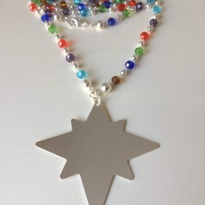 Collar Bañado en Plata con Cristales