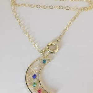 Collar Bañado en Oro con Cristales