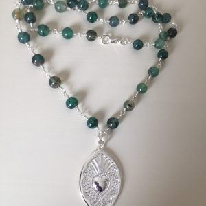 Collar Bañado en Plata con Piedras Naturales