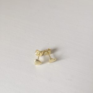Aros Corazón Bañados en Oro