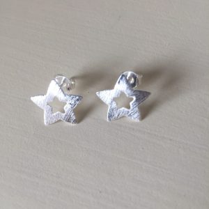 Aros Estrella Bañada en Plata