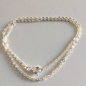 Cadena Bañada en Plata 40 cm.
